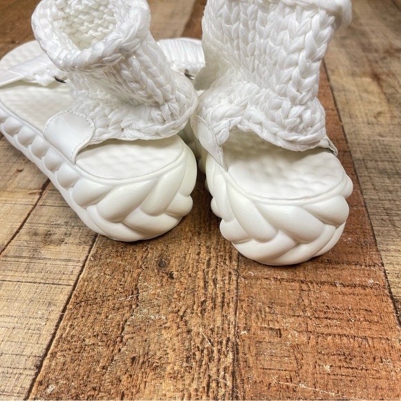 Women's 9.5 Woven Crochet Ankle Boho Island Platform Sandal Vacation Summer - Picture 8 of 10